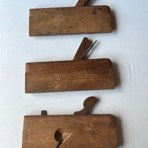 Vintage Wooden Hand Planes Set